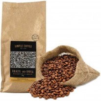 Káva Simple Coffee Espresso Blend Brazil a India 80% Arabica a 20% Robusta 1kg zrno